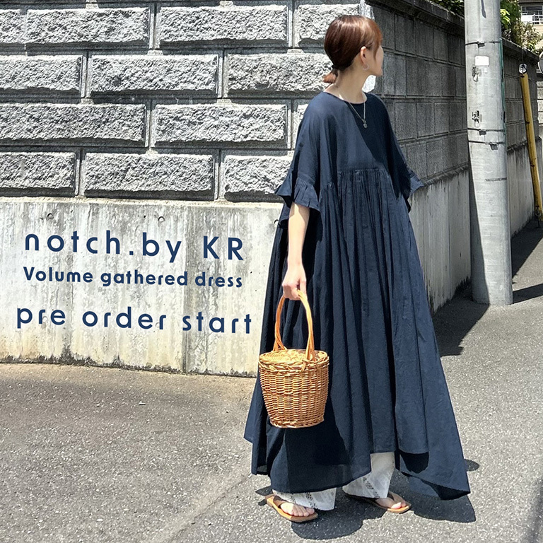 【 notch. by KR 】ボリュームギャザーワンピース
