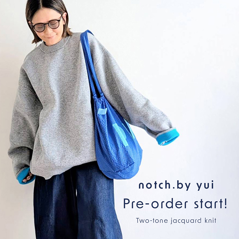 2025 A/W 新作コラボ【notch. by yui】バイカラージャガードニット！予約開始！！
