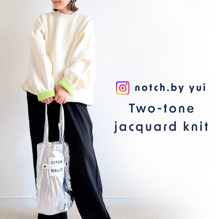2025 A/W 新作コラボ【notch. by yui】バイカラージャガードニット！販売開始！！