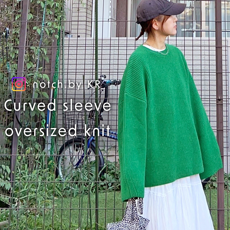 2025 A/W 新作コラボ【 notch. by KR 】カーブスリーブオーバーサイズニット！販売開始！！