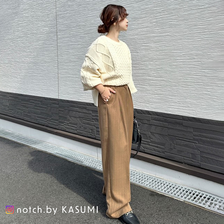 人気インフルエンサー【ka_lly×notch. 】コラボのニットとパンツが登場！！