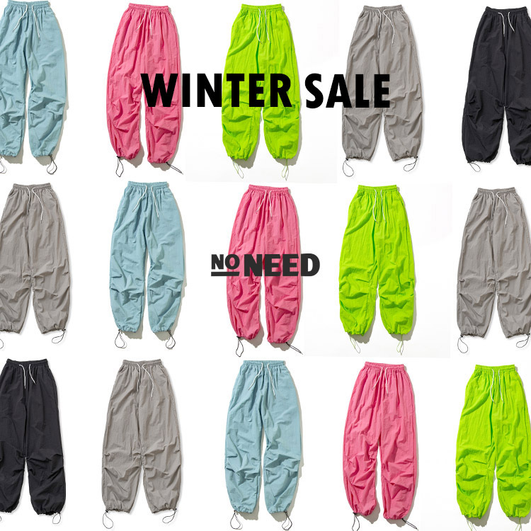 カラーナイロン イージーパンツ 