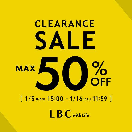 【MAX50%OFF】クリアランスセール開催中！  